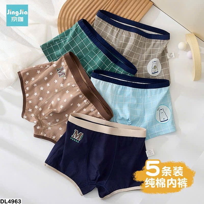 DL4963 SET 5 QUẦN LÓT BOXER BÉ TRAI HOẠT HÌNH