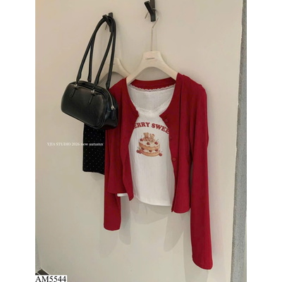 AM5544 SET ÁO SÁT NÁCH MIX ÁO CARDIGAN YJIA