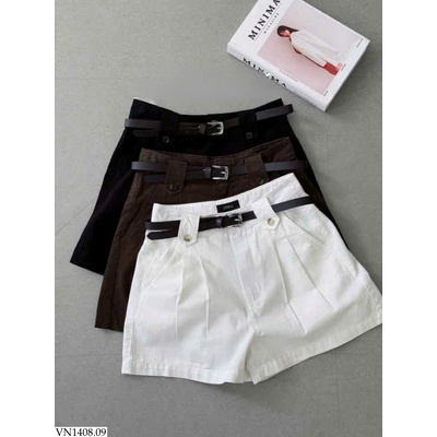 VN1408.09 QUẦN SHORT KÈM ĐAI CHO NỮ