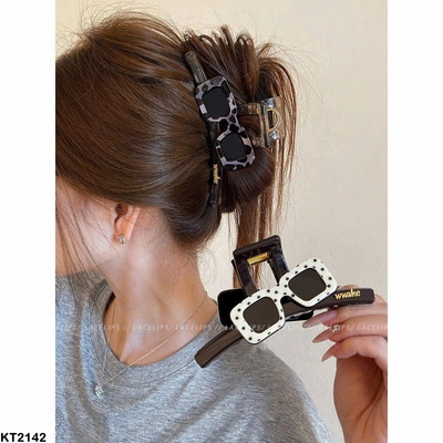 KT2142 SET 2 KẸP TÓC HÌNH KÍNH