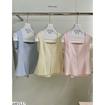 AM5537 ÁO CỔ VUÔNG DÁNG XÒE E.N.E.N (W.G.W.E)