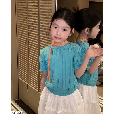 AG0681 ÁO LEN LƯỚI NGẮN TAY