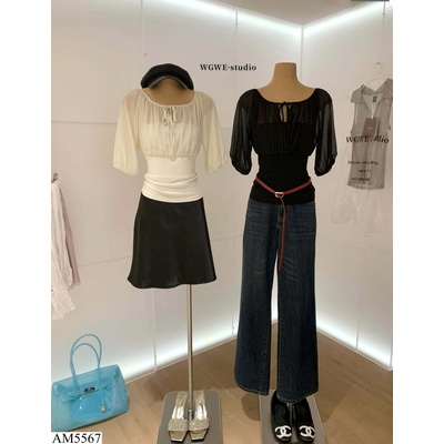 AM5567 ÁO CỔ VUÔNG TAY LỠ E.N.E.N ( W.G.W.E )