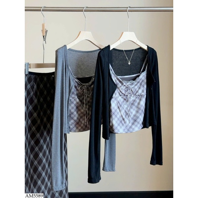 AM5589 ÁO 2 DÂY KÈM CARDIGAN ANNA