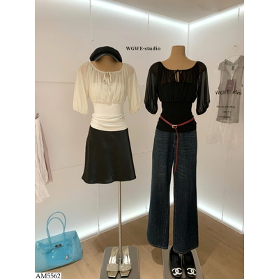 AM5562 ÁO KIỂU CỔ VUÔNG TAY LỠ W.G.W.E