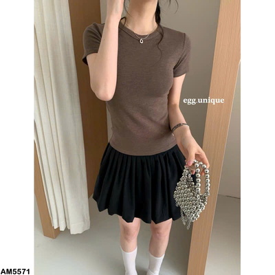 AM5571 ÁO THUN CỘC TAY CHIẾT EO NỮ