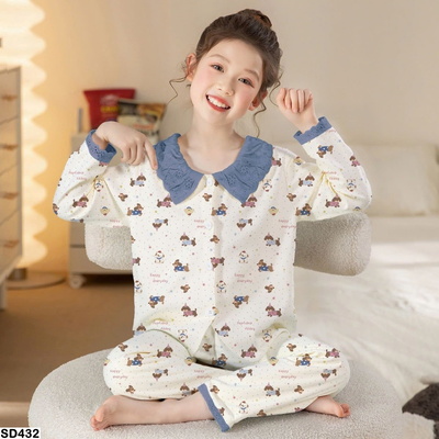 SD432 BỘ NGỦ COTTON BÉ GÁI & MẸ