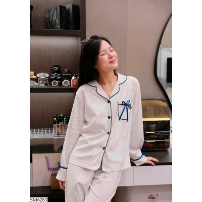 SM6283 BỘ NGỦ KẺ PIJAMA CHO NỮ