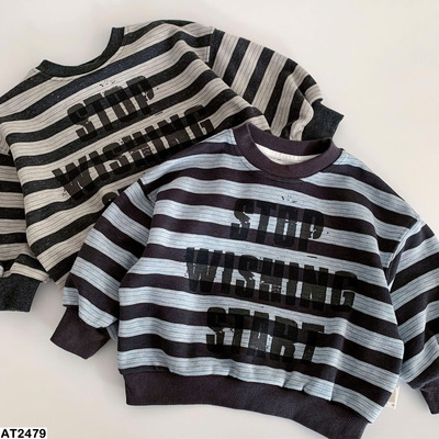 AT2479  ÁO SWEATER KẺ NGANG CHO BÉ TRAI