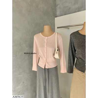 AM5635 CARDIGAN LEN CỔ TRÒN CÀI CÚC W.G.W.E