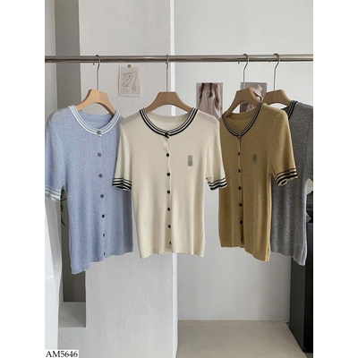 AM5646 ÁO CỔ TRÒN CỘC TAY CHO NỮ KEKEZOON