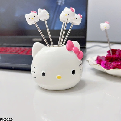 PK3228 SET DĨA TRÁI CÂY HELLO KITTY