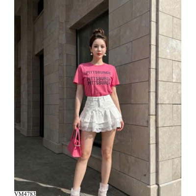 VM4783 CHÂN VÁY JEAN BỒNG VIỀN BÈO NỮ