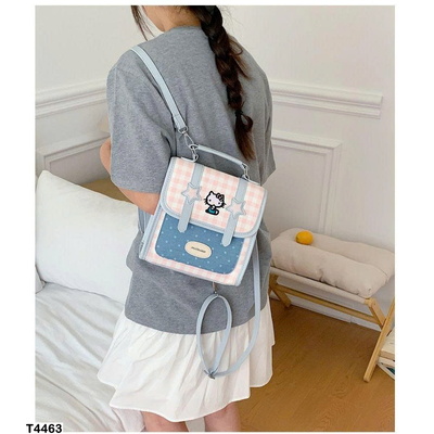 T4463 BA LÔ KITTY BẢN VUÔNG