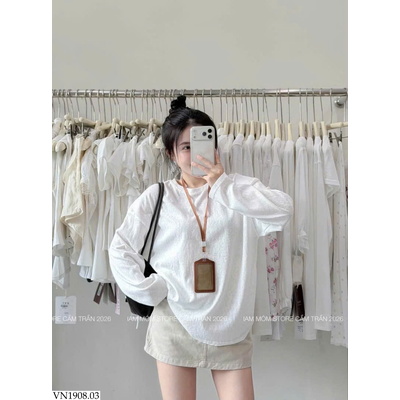 VN1908.03 SET 3 ÁO THUN TAY DÀI COTTON GIẤY
