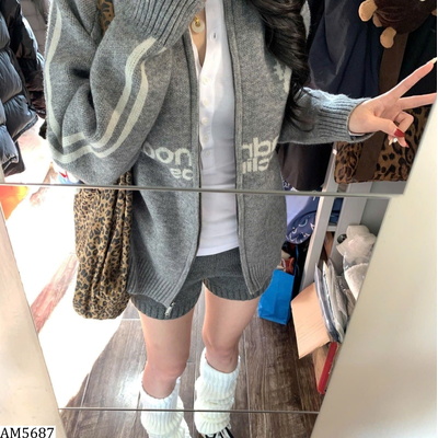 AM5687 ÁO LEN CARDIGAN DỆT KIM PHONG CÁCH BÓNG CHÀY NỮ
