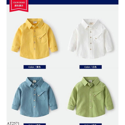 AT2571 ÁO SƠ MI TÚI BẺ CHÉO WELLKIDS