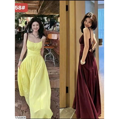 VM4808 VÁY MAXI 2 DÂY CHO NỮ