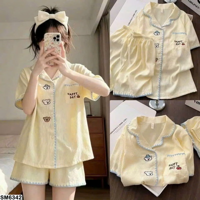 SM6342 BỘ NGỦ CỘC TAY MẶC NHÀ CHO NỮ