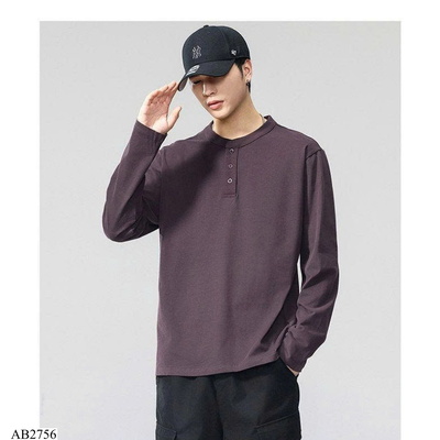 AB2756 ÁO THUN NAM DÀI TAY CÚC CỔ