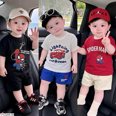 VN2408.08 SET 3 BỘ SHORT HOẠT HÌNH CHO BT