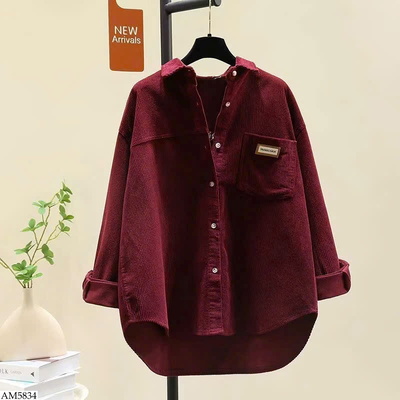 AM5834 ÁO SƠ MI NHUNG CHO NỮ