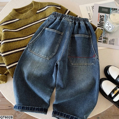 QT6028 QUẦN JEANS ỐNG RỘNG BÉ TRAI