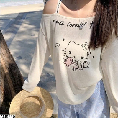 AM5830 ÁO LỆCH VAI NỮ KITTY