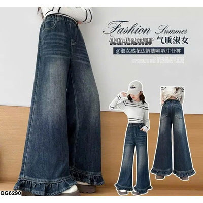 QG6290 QUẦN JEAN PHỐI VIỀN BÈO