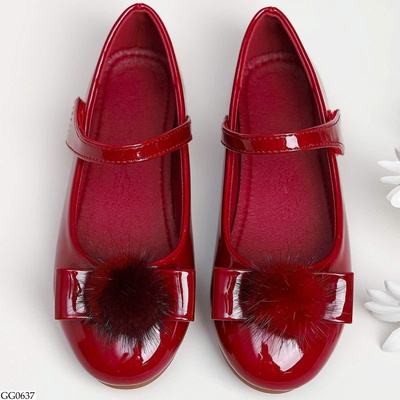 GG0637 GIÀY BÚP BÊ ĐỎ CHO BÉ GÁI