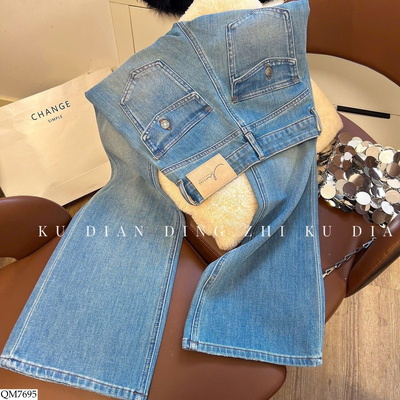QM7695 QUẦN JEAN ỐNG LOE CHO NỮ