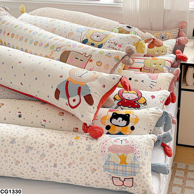 CG1330 GỐI ÔM DÀI THÊU HỌA TIẾT SIÊU CUTE