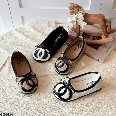 GG0634 GIÀY BỆT ĐÍNH NƠ CHO BÉ GÁI