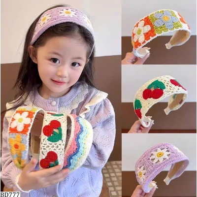 BD777 SET 4 BĂNG ĐÔ HOA LEN XINH XẮN CHO BÉ