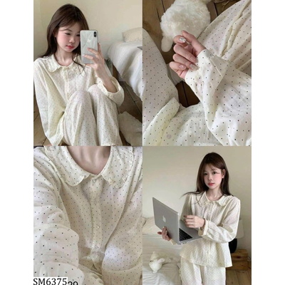 SM6375 BỘ MẶC NHÀ CHẤM BI CHO NỮ