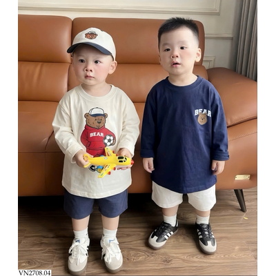 VN2708.04 SET 2 ÁO KÈM MŨ CHO BÉ