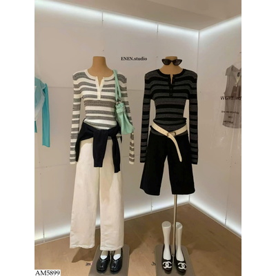 AM5899 ÁO LEN GÂN CỔ HENLEY NHÀ E.N.E.N ( W.G.W.E )