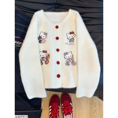 AM5915 ÁO CADIGAN LÔNG HELLO KITTY NỮ