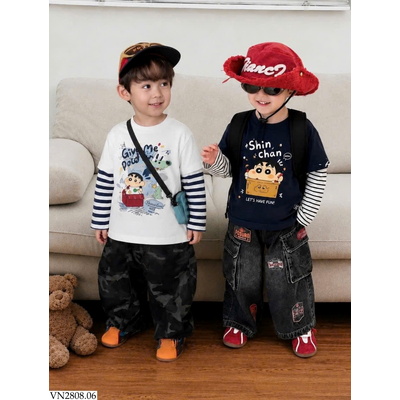 VN2808.06 SET 2 ÁO PHỐI KẺ CHO BT