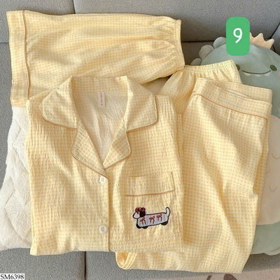 SM6398 SÉT PIJAMA 3 MÓN MẶC NHÀ