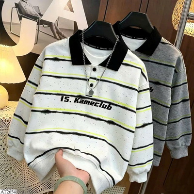 AT2654 ÁO NỈ CỔ BẺ CHO BÉ TRAI