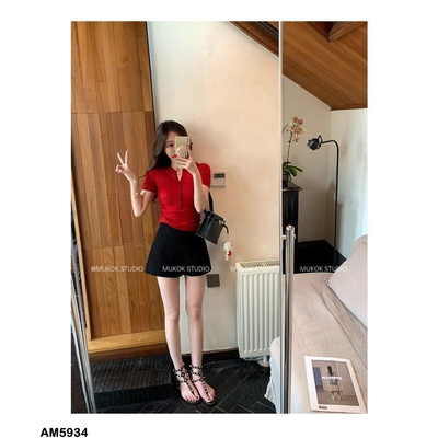 AM5934 ÁO DỆT KIM CỘC TAY NỮ