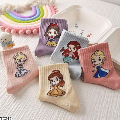 TC2474 SET 10 ĐÔI TẤT CÔNG CHÚA CHO BÉ