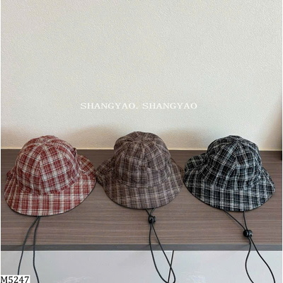 M5247 MŨ BUCKET 2 MẶT KẺ CARO CHO BÉ