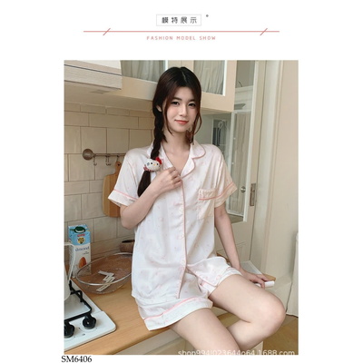 SM6406 BỘ PIJAMA CỘC TAY CHO NỮ