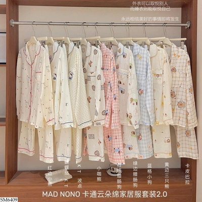 AM5953 BỘ PIJAMA NỮ TAY MAD NONO