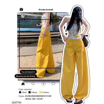 QM7706 QUẦN JEANS BAGGY CHO NỮ