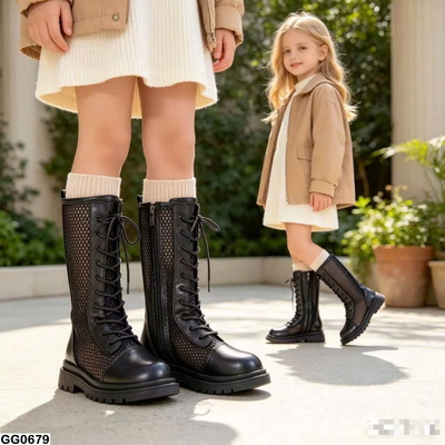 GG0679  BOOTS LƯỚI CỔ CAO CHO BÉ GÁI