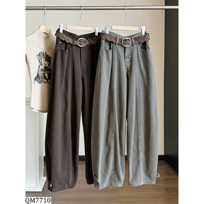 QM7710 QUẦN JEAN ỐNG RỘNG NỮ ANNA