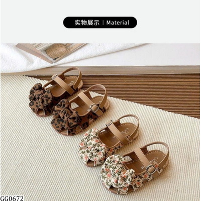 GG0672 SANDAL QUAI NHUNG BUỘC NƠ